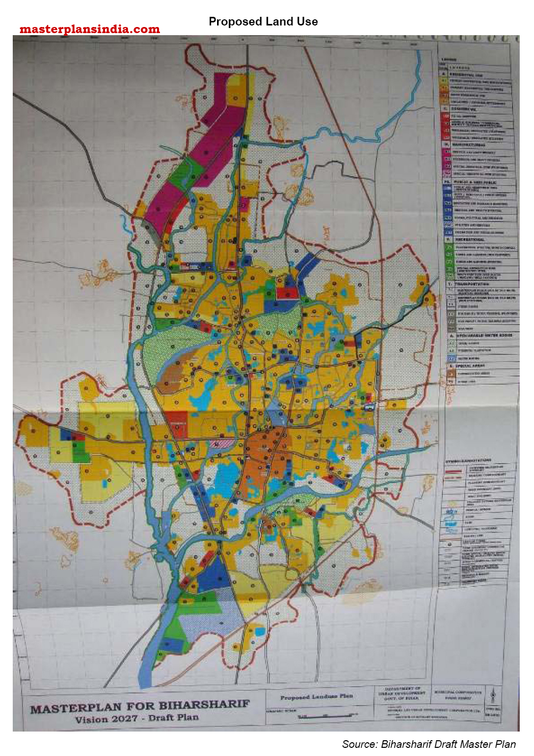 Biharsharif Master Development Plan 2027 Map 