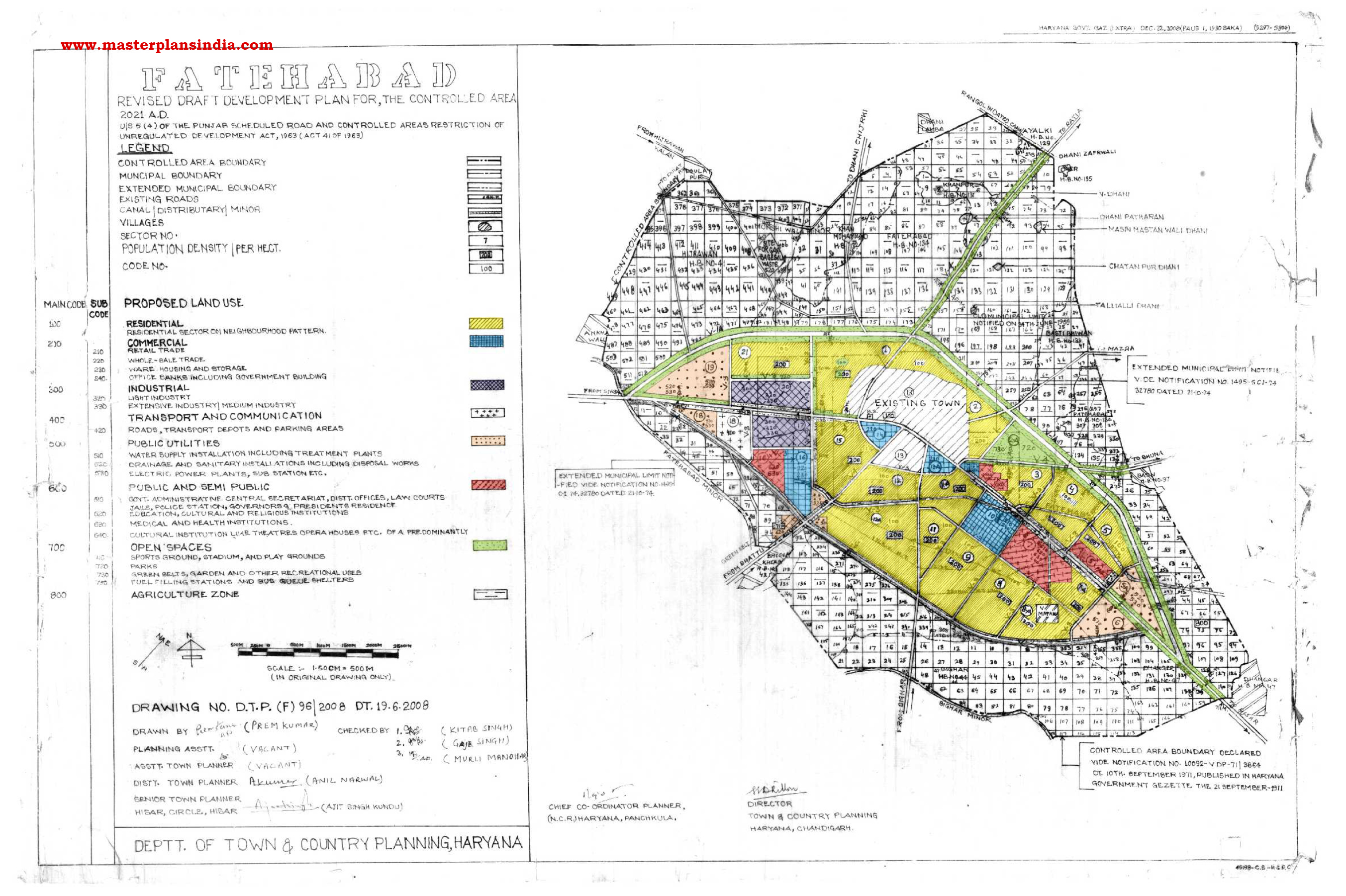 Fatehabad Master Plan 2021 Map 