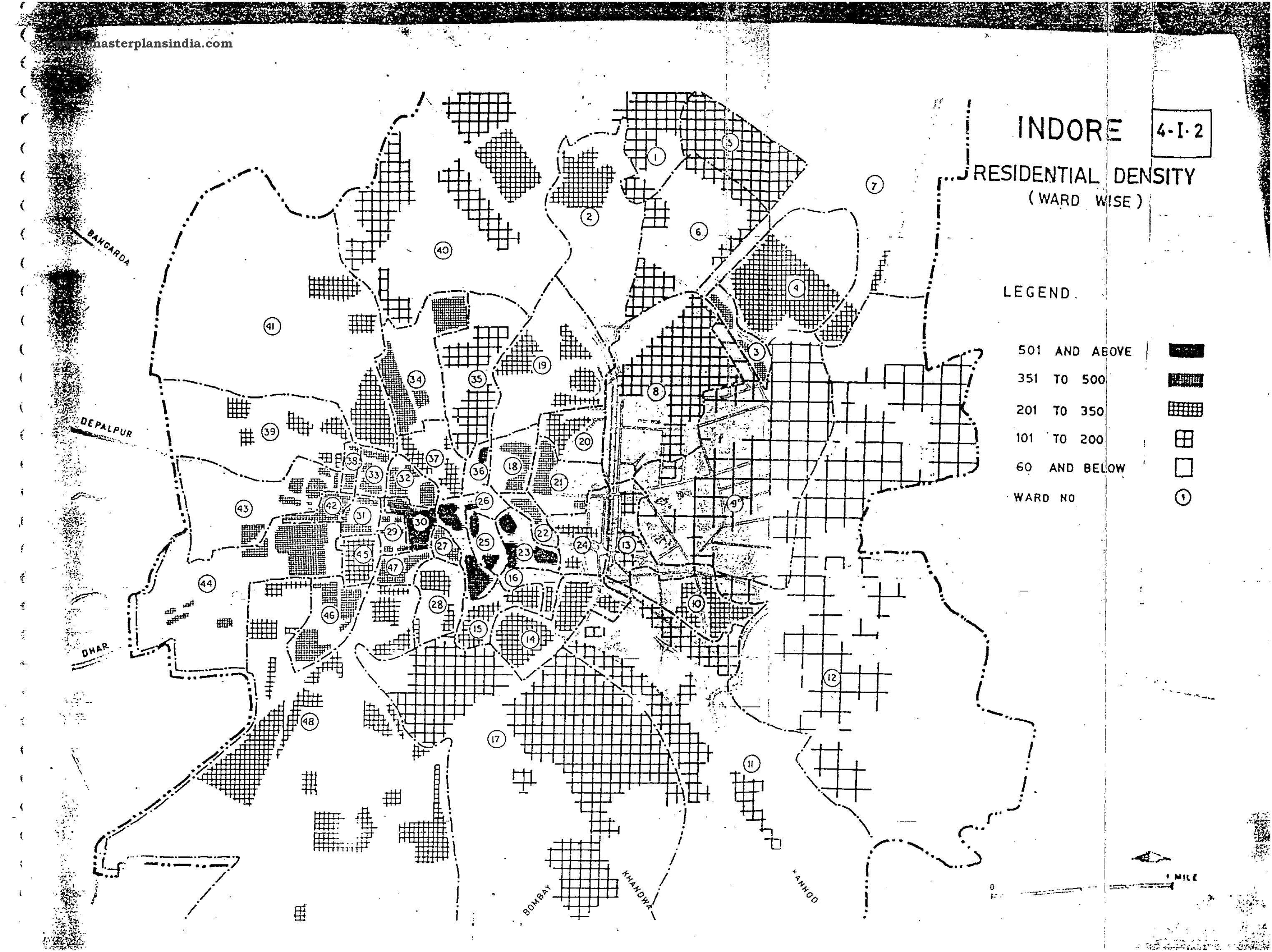 Indore Presidential Density Map 
