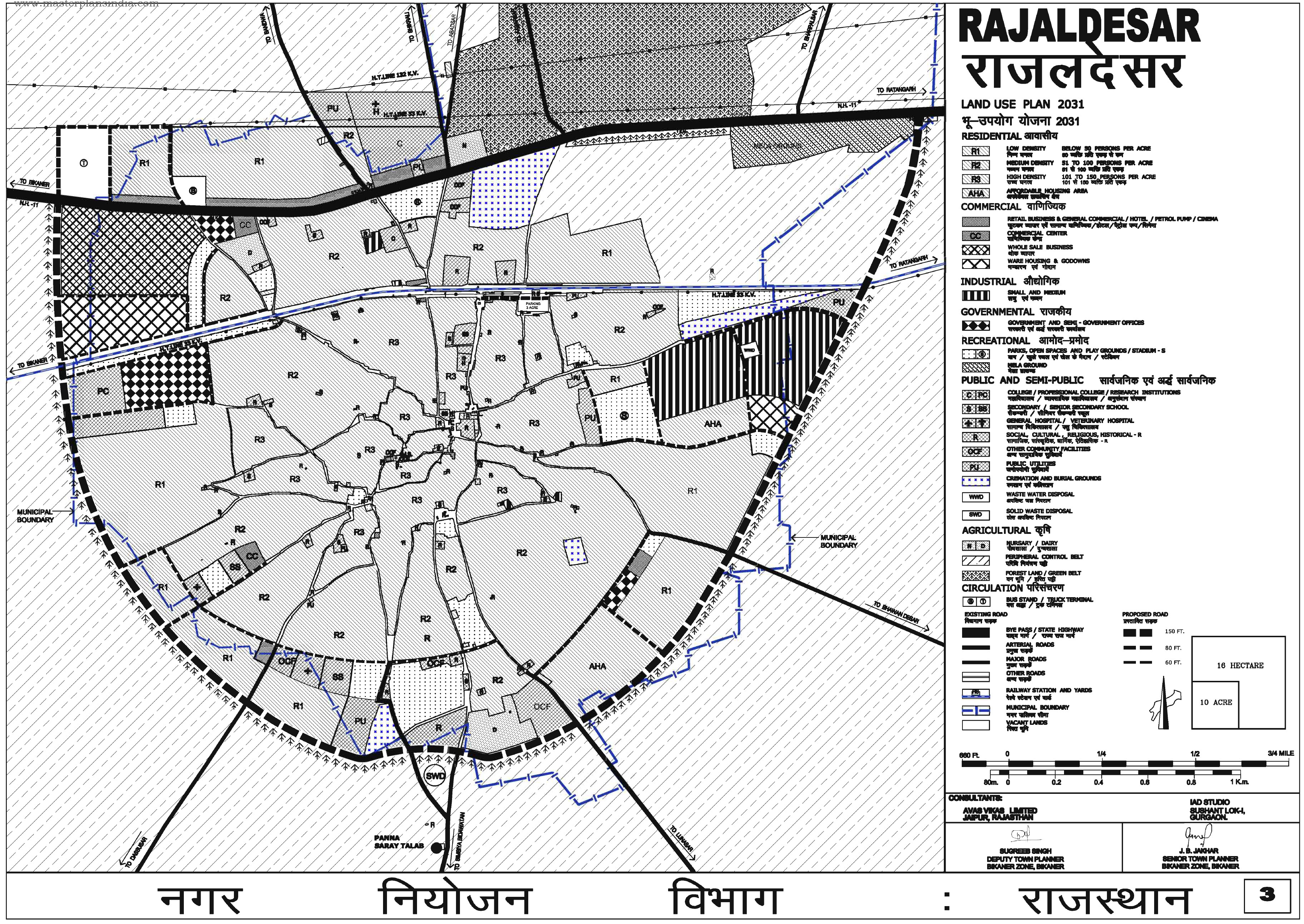 Rajaldesar Master Development Plan 2031 Map - Master Plans India