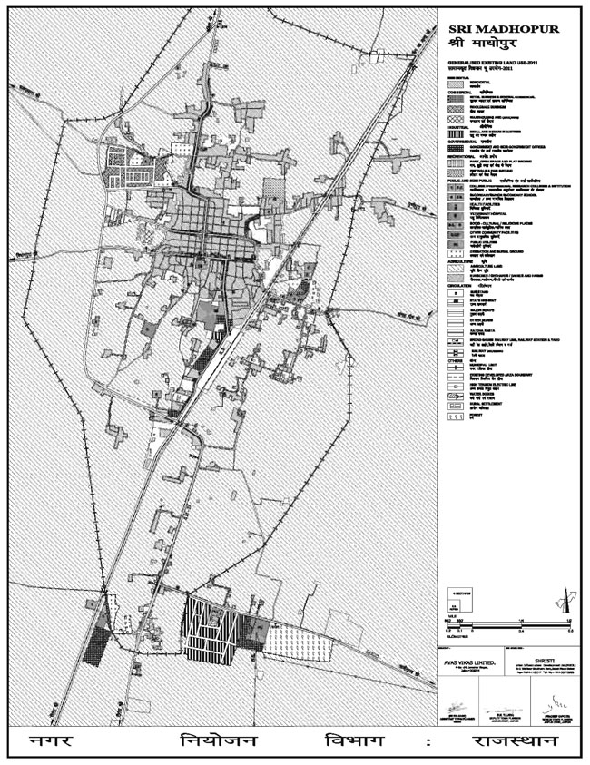 Sri Madhopur Existing Land Use Map 2011