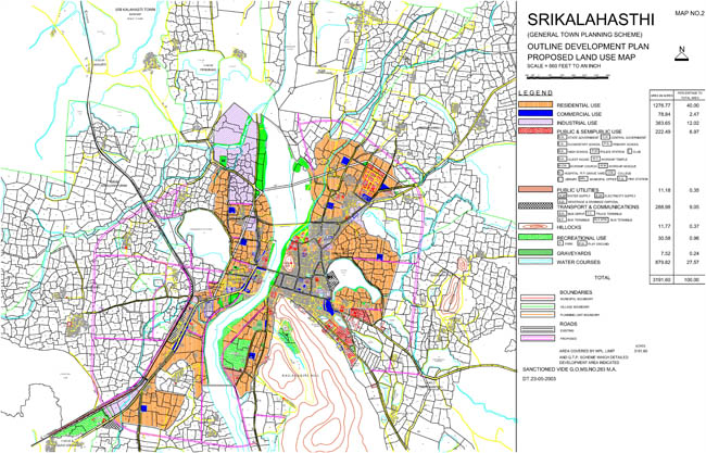 Srikalahasti Master Development Plan Map