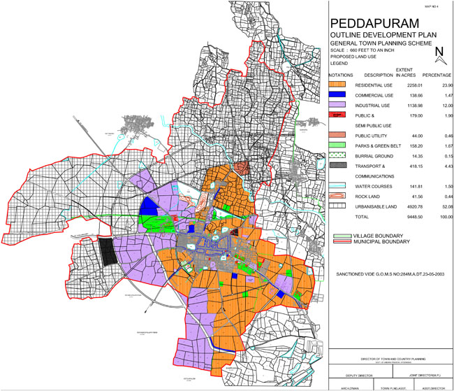 Peddapuram Master Development Plan Map