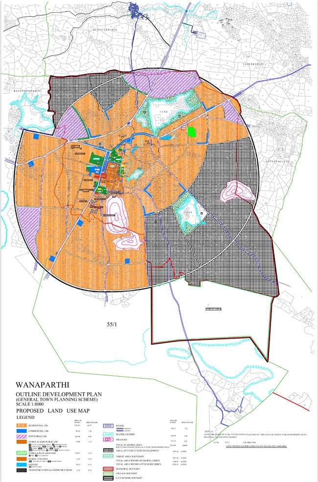 Wanaparthy Master Development Plan Map