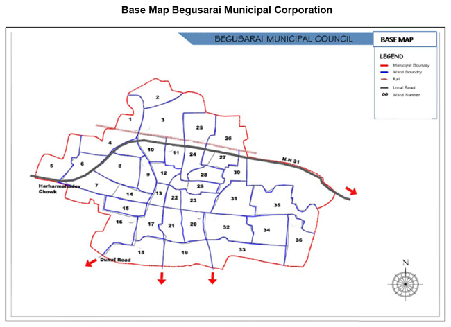 Begusarai Base Map