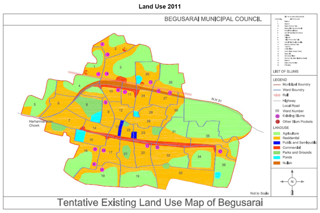 Begusarai Existing Land Use Map