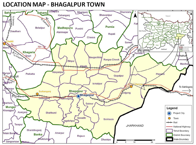 Bhagalpur Regional Location Map
