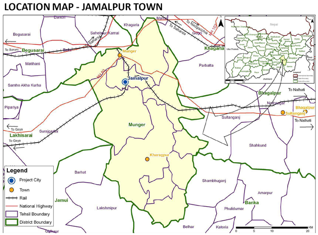 Jamalpur Regional Location Map