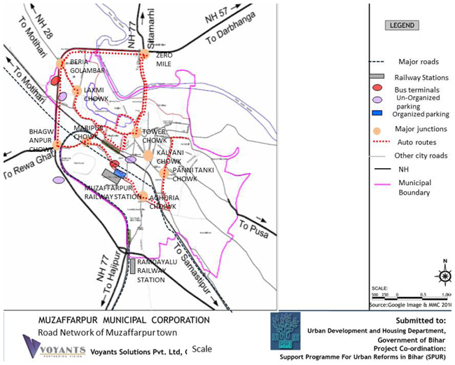 Muzaffarpur Road Network
