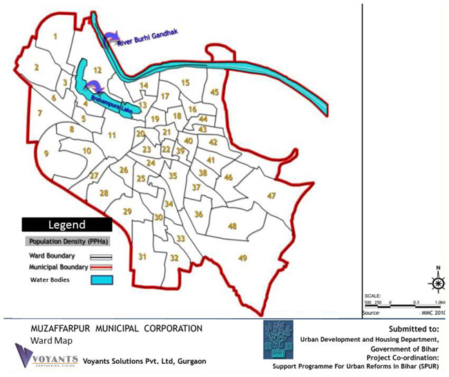 Muzaffarpur Ward Map