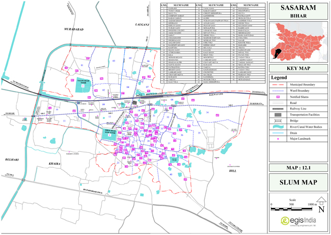 Sasaram Slums Map