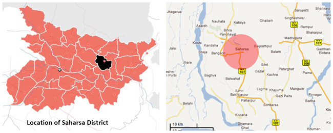 Saharsa Bihar Location