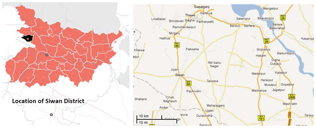 Siwan Bihar Location