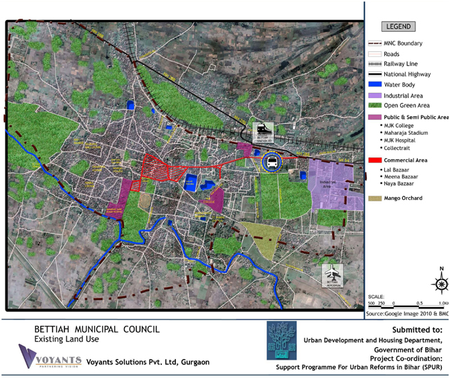 Bettiah Existing Land Use Map