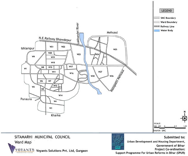 Sitamarhi Ward Map