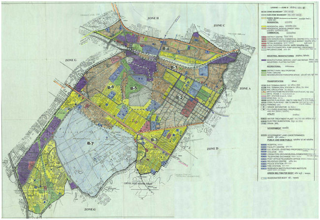 Zonal Development Plan Map Zone B