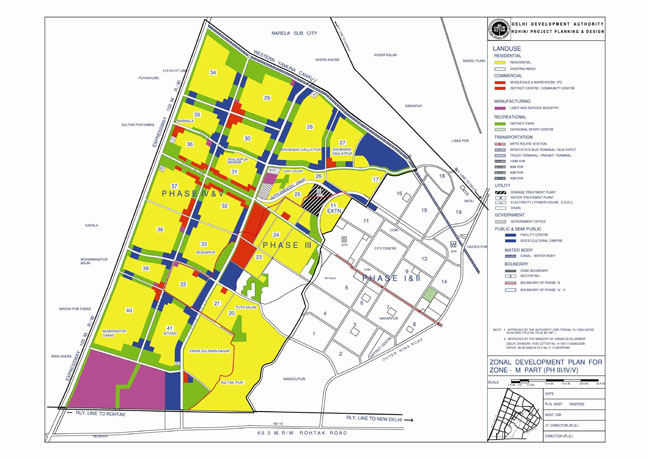 Zonal Development Plan Map Zone M North West Delhi 2