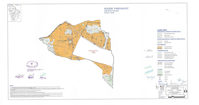 Aquem Salcette Regional Development Plan Map