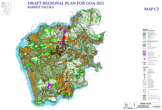 Bardez Taluka Regional Development Plan 2021 Map
