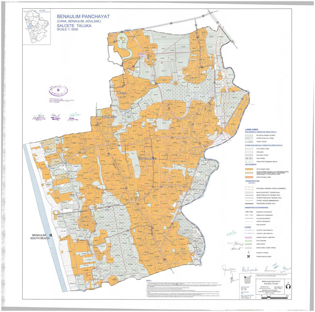 Benaulim Salcette Regional Development Plan Map