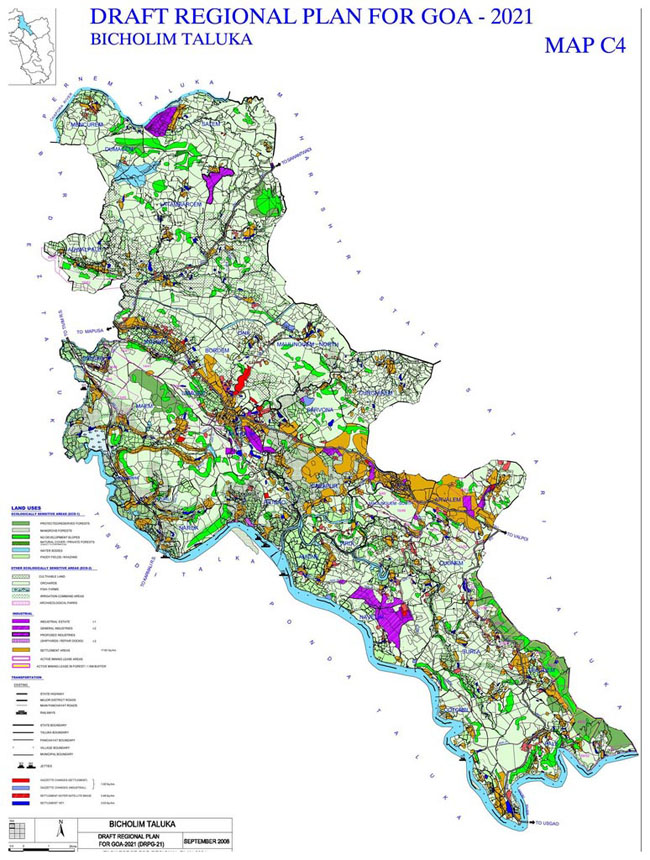 Bicholim Taluka Regional Development Plan Map 2021
