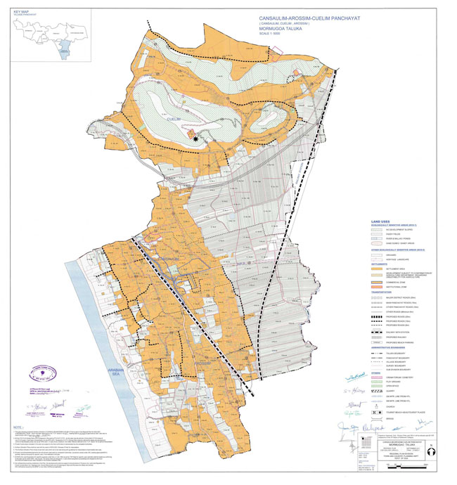 Cansaulim Arossim Mormugao Regional Development Plan Map
