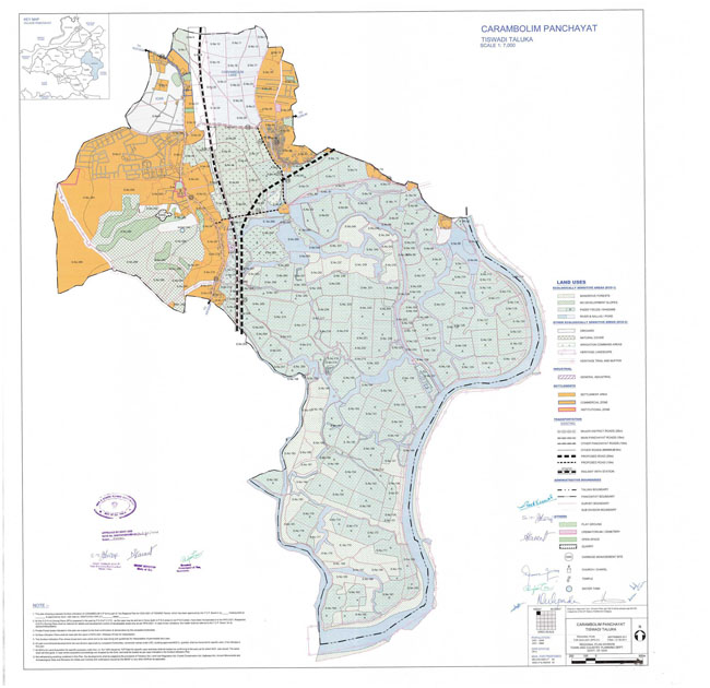 Carambolim Tiswadi Mormugao Regional Development Plan Map