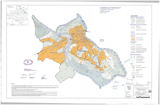 Cumbarjua Tiswadi Regional Development Plan Map