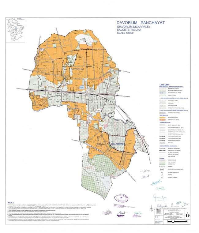 Darvorlim Salcette Regional Development Plan Map