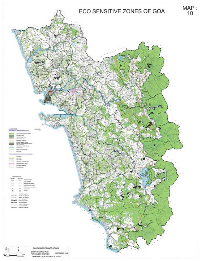 Eco Sensitive Zone Map Goa