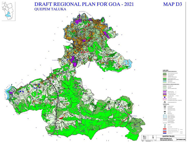Quepem Taluka Regional Development Plan Map