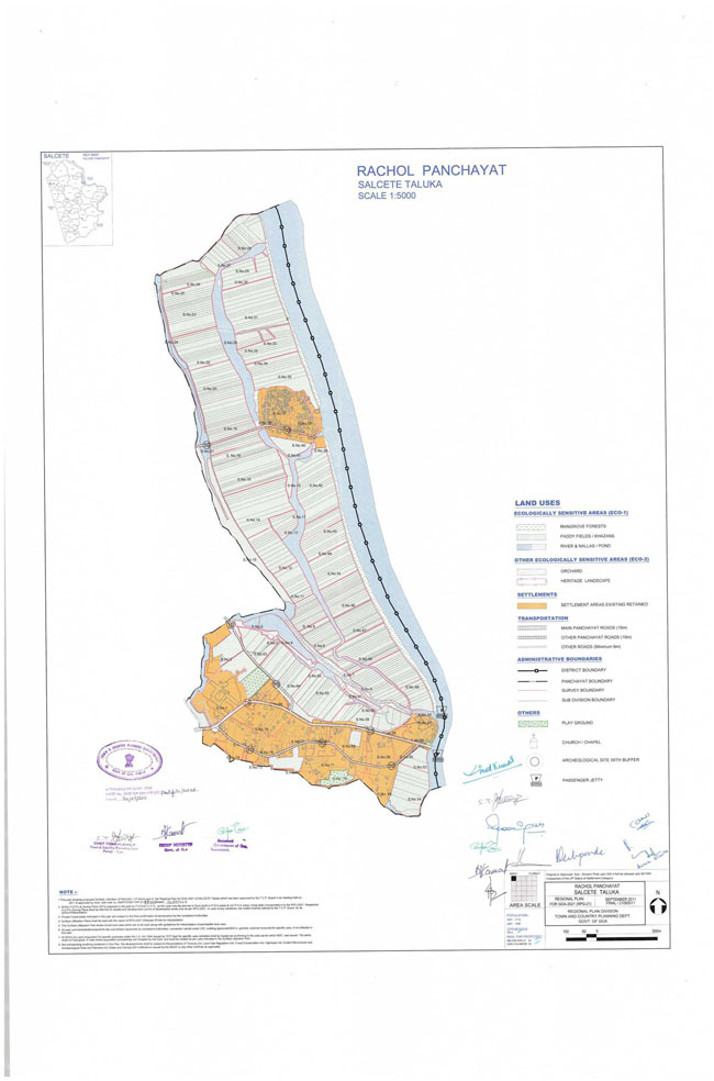 Rachol Salcette Regional Development Plan Map