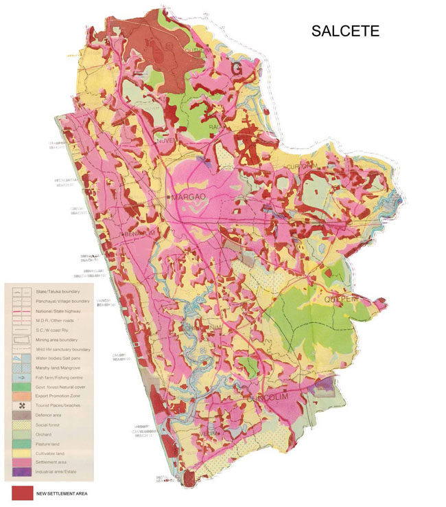 Salcette Old vs New Area Comparison Map 2001-2011