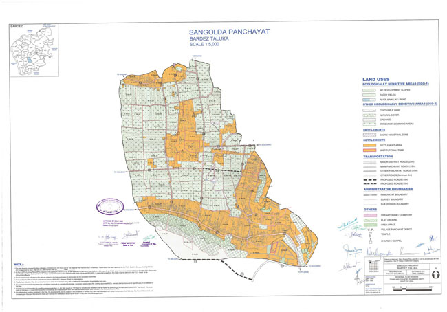 Sangolda Bardez Regional Development Plan Map
