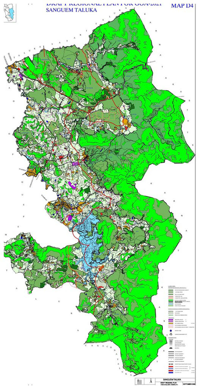 Sanguem Taluka Regioanl Development Plan 2021 Map