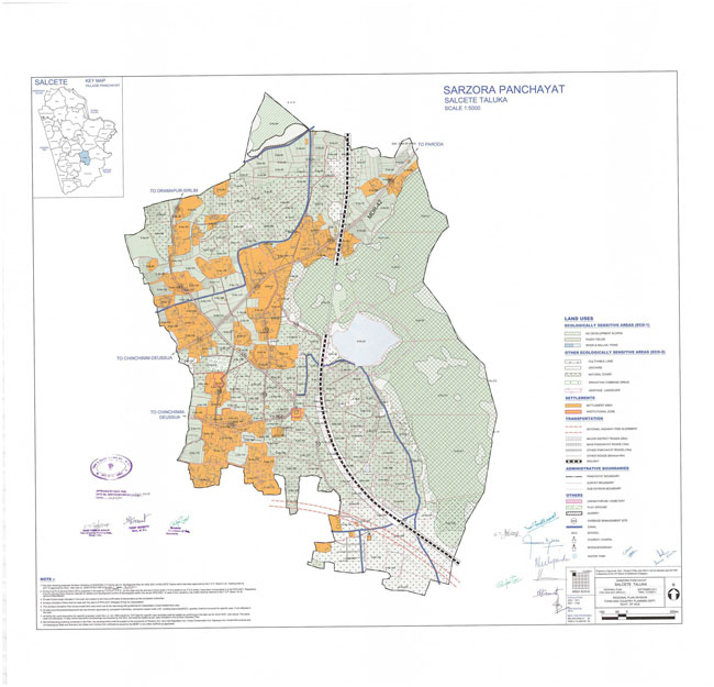Sarzora Salcette Regional Development Plan Map