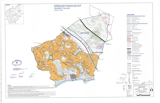 Sirsaim Bardez Regional Development Plan Map