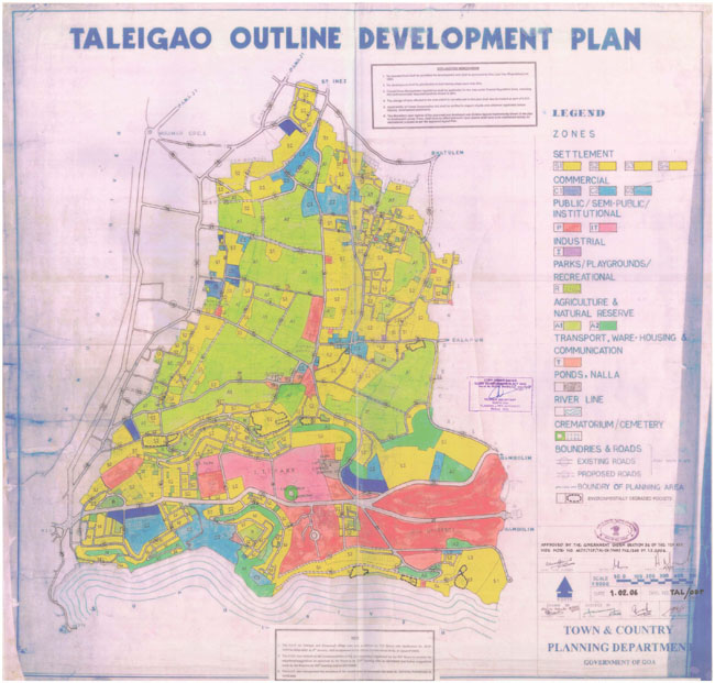 Taleigaon Outliane Development Plan Map