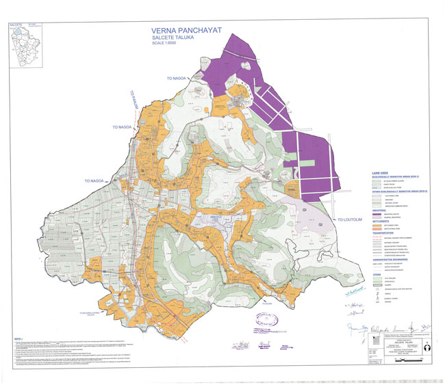 Verna Salcette Regional Development Plan Map