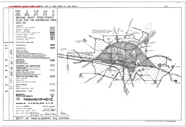 Hansi Master Plan 2021 Map Draft