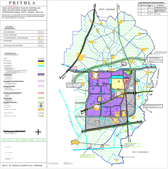 Prithla Master Plan 2031 Map