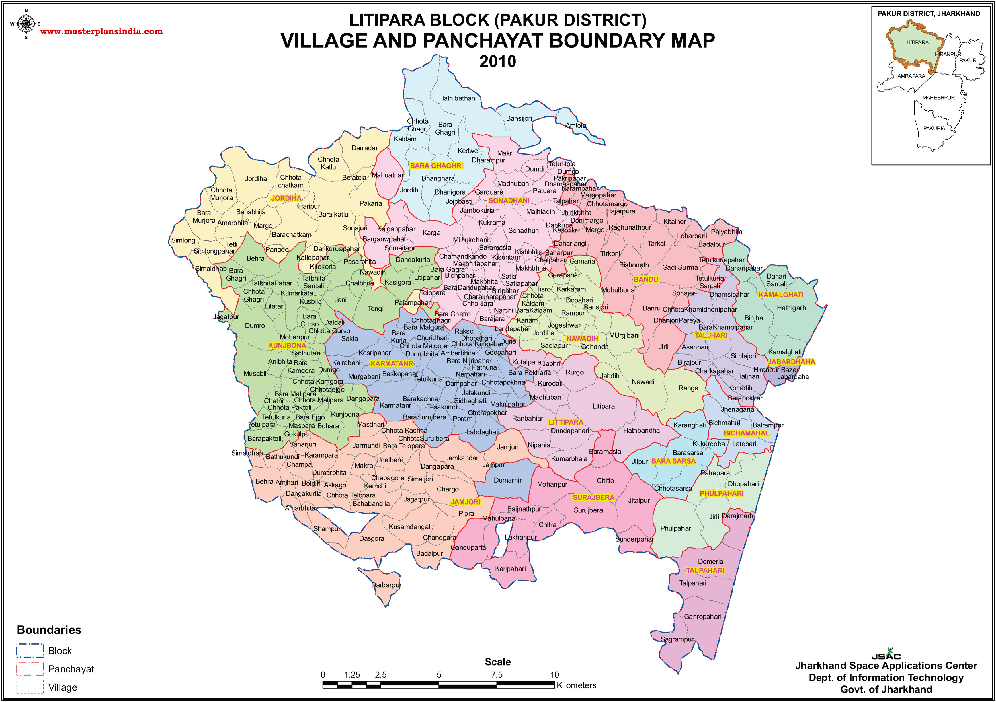 litipara Block Village Panchayat Boundary Map PDF Download - Master ...