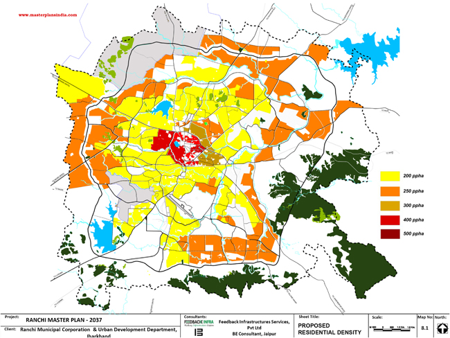 Ranchi Proposed Residential Density