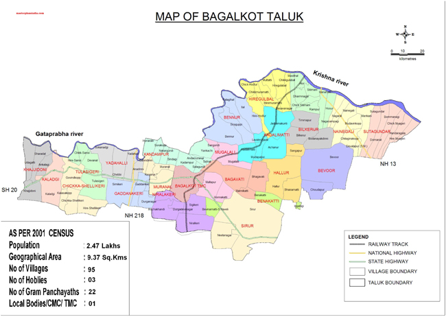Bagalkot Taluk Map