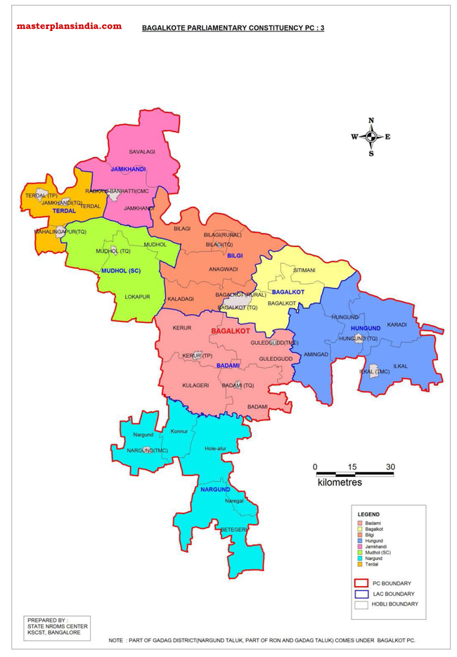 Bagalkote Parliamentary Constituency Map