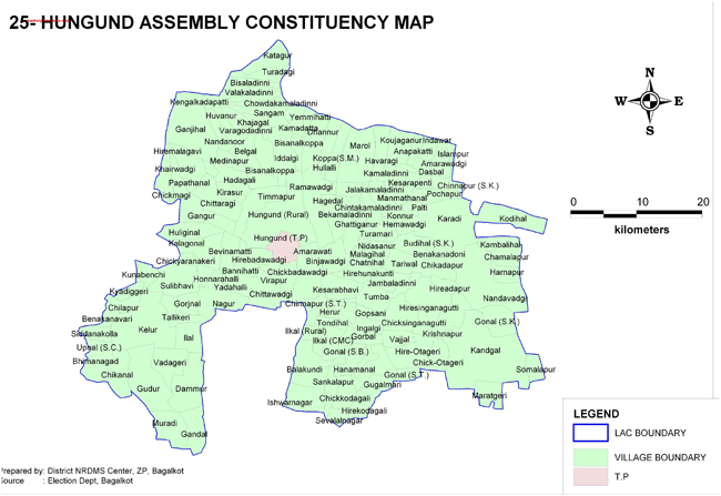 Hungund Assembly Constituency Map