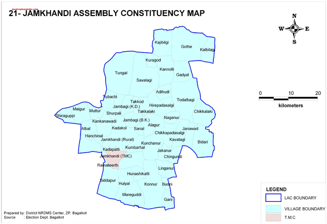 Jamkhandi Assembly Constituency Map