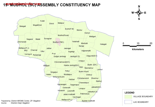 Mudhol Assembly Constituency Map