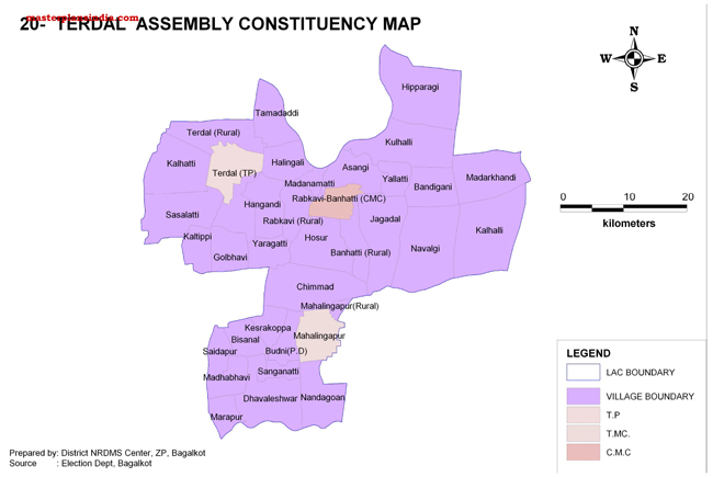 Terdal Assembly Constituency Map