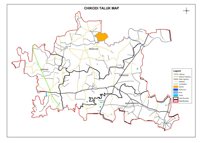 Chikodi Taluk Map